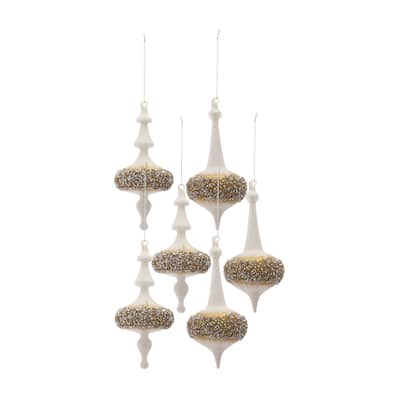 Glass Finial Drop Ornament (Set of 6)