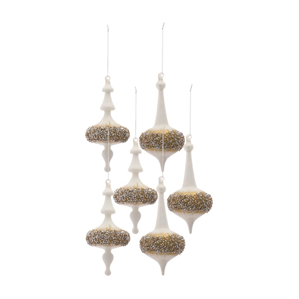 Glass Finial Drop Ornament (Set of 6)