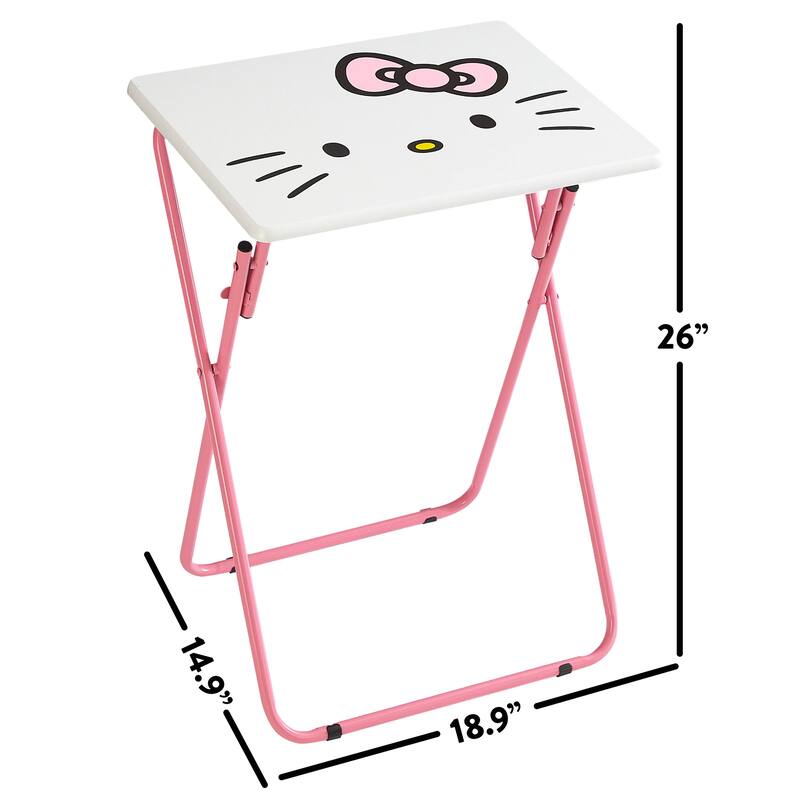 Sanrio Hello Kitty Folding Tray Table,Portable Snack Laptop Table
