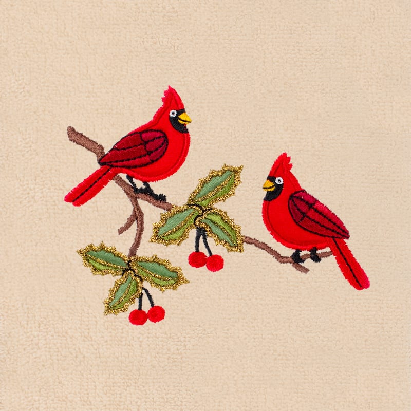 Authentic Hotel and Spa Christmas Red Pair Hand Towel