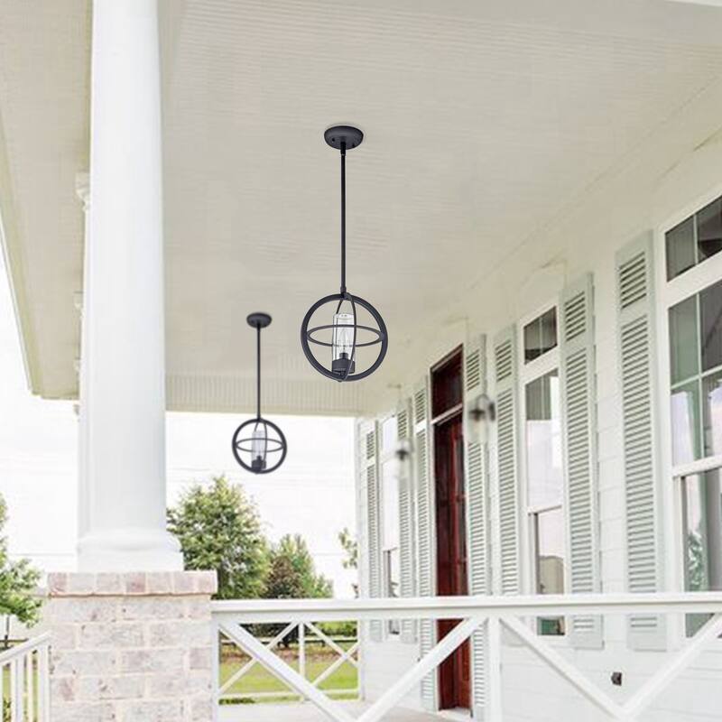 1-light 9.75" /12" Global Cage Pendant Light