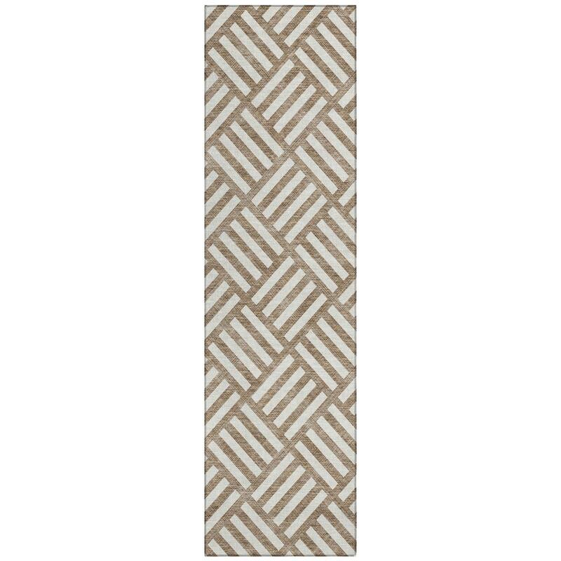 Machine Washable Indoor/ Outdoor Chantille Modern Geo Rug
