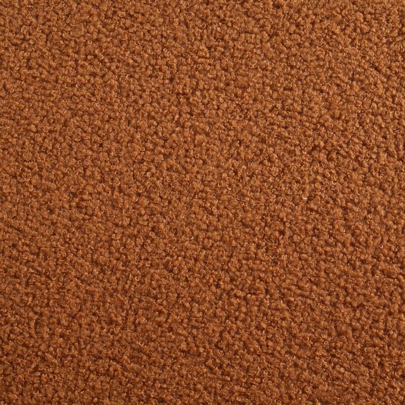 Teddy Velvet Fabric 3 Seater Sofa, Upholstered Sofa with Curved Armrest, Lounge Sofa Chair with Solid Wood Legs