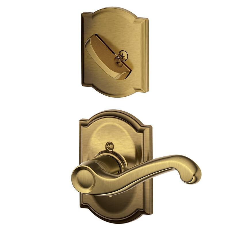 Schlage Flair Left Handed One-Sided Dummy Interior Pack with Camelot