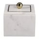 preview thumbnail 8 of 48, Marble Decorative Storage Box with Lid and Gold Accent Handle