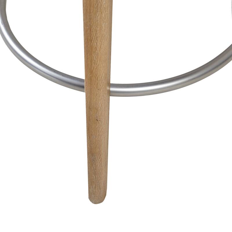 Madison Park Boyle Upholstered 360 Degree Swivel Counter Stool 26" H