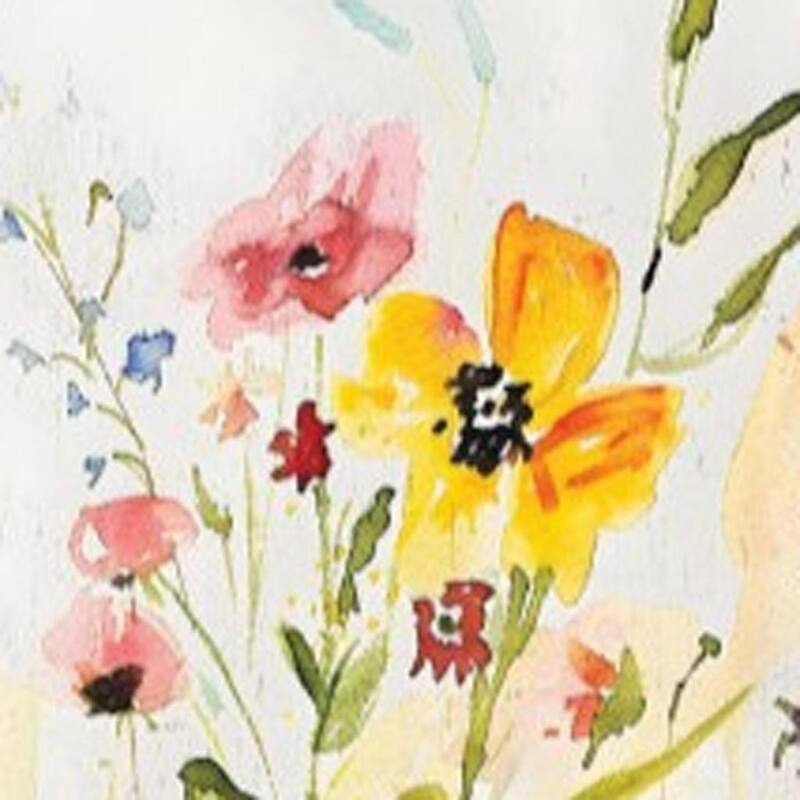 HomeRoots 30" Green Pink White And Yellow Solid Wood Floral Bouquet Garden Stake