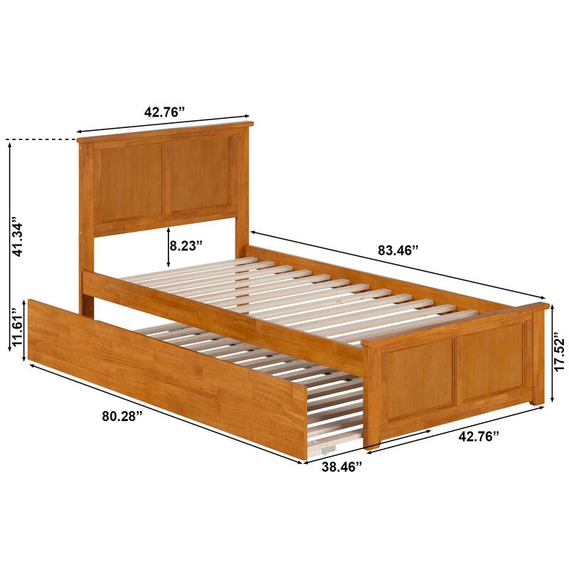 AFI Madison Platform Bed with Matching Footboard & Trundle