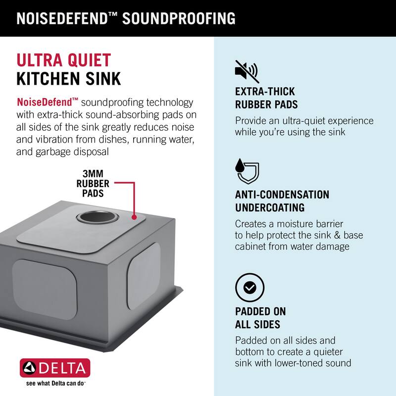 Delta 95B9031-17S Rivet 17” Workstation Bar/Prep Kitchen Sink