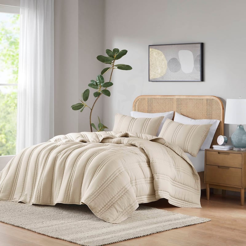 Intelligent Design Toren Poly Gauze Quilt Set