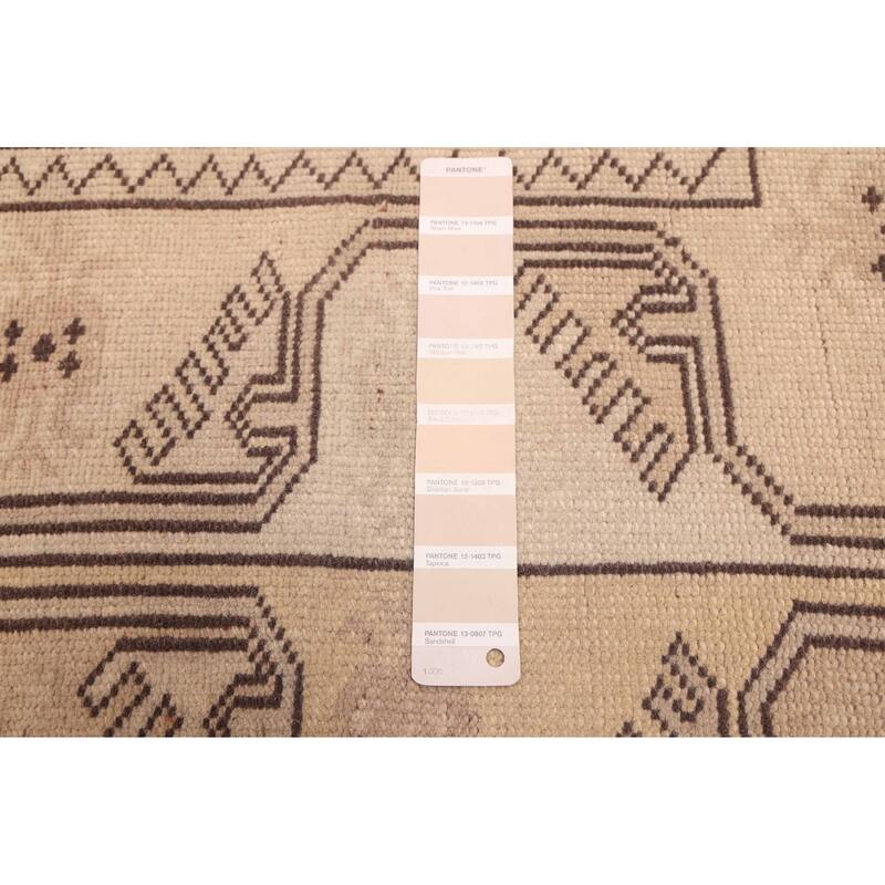 ECARPETGALLERY Hand-knotted Melis Vintage Beige Wool Rug - 4'1 x 6'3