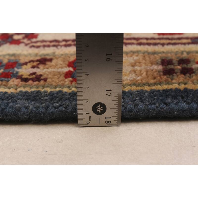 ECARPETGALLERY Hand-knotted Serapi Heritage Dark Blue Wool Rug - 7'10 x 9'10