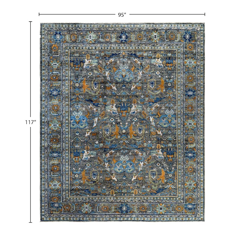 Serapi One-of-a-Kind Hand-Knotted Area Rug - Green - 7' 11" x 9' 9"