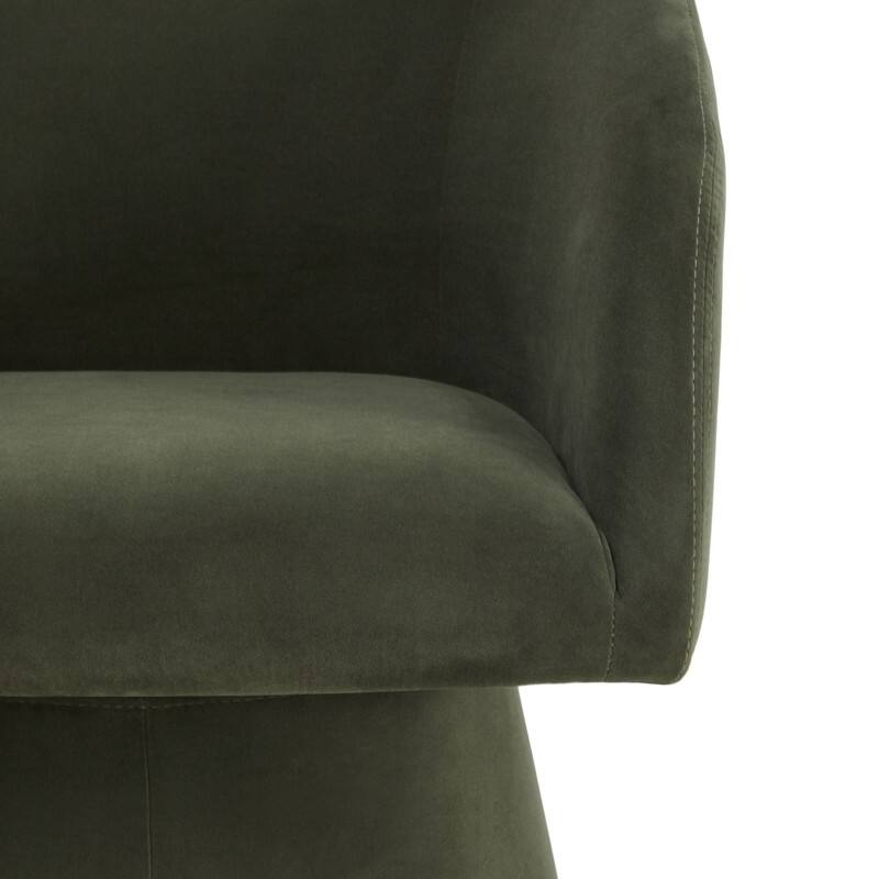Evie Modern Upholstered Fabric Swivel Dining Chair
