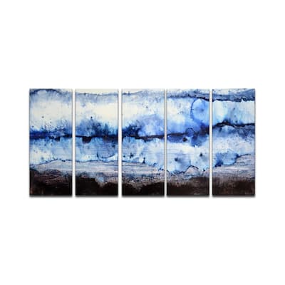 'Glacier' 5 Piece Wrapped Canvas Wall Art Set by Norman Wyatt Jr.