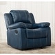 preview thumbnail 13 of 37, Charleston Leather Gel Glider Rocker Recliner by Greyson Living Blue