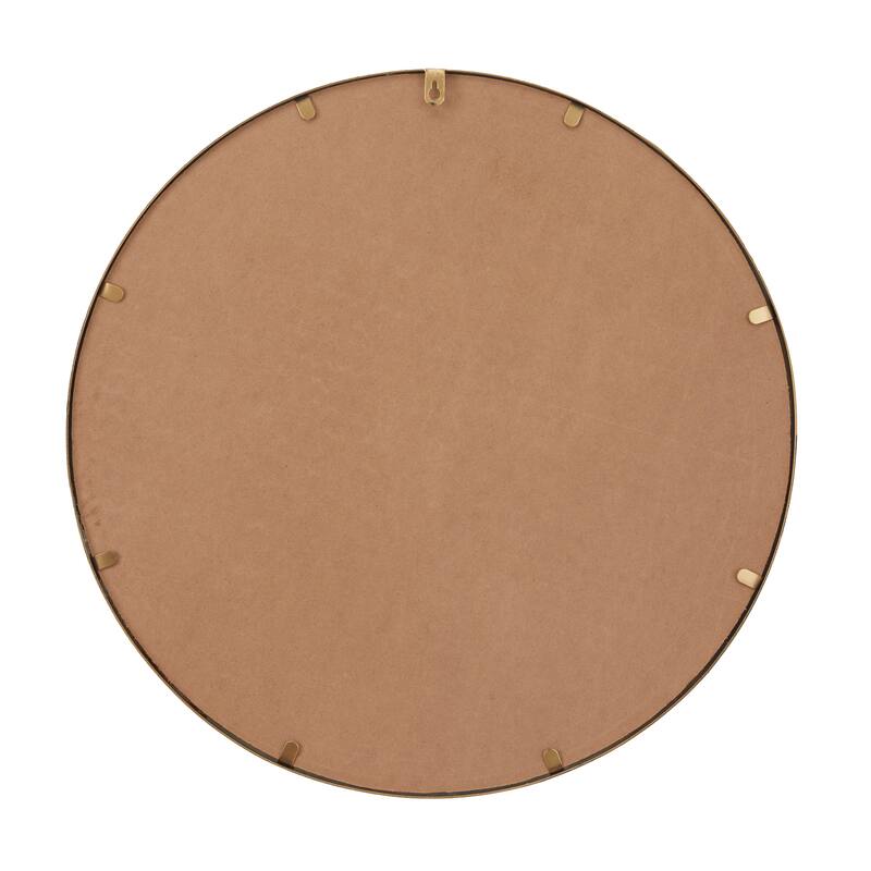 Metal Wall Mirror - Gold - CosmoLiving by Cosmopolitan - 3"W x 24"L x 24"H
