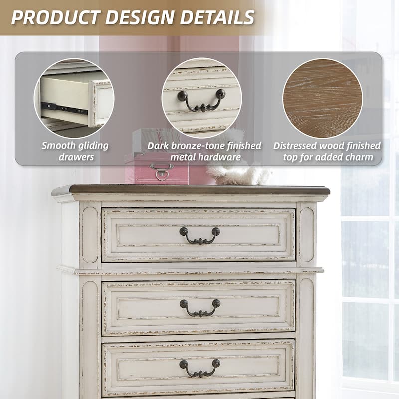 Signature Design by Ashley Nettle Bank Chipped White Chest