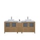 preview thumbnail 25 of 51, Vanity Art 84" Double Sink Bathroom Vanity Set with Engineered Marble Top and Free Mirrors