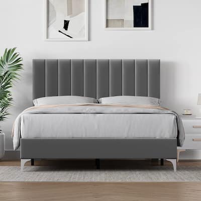 Bed Frame with Adjustable Headboard