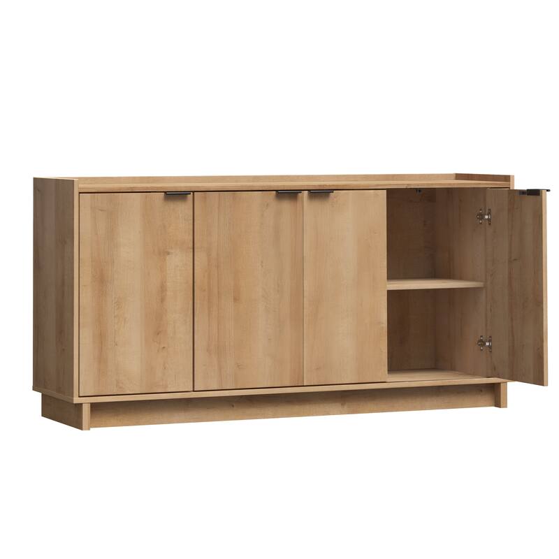 Prepac Simply Modern 4 Door 60" W x 30" H x 16" D Storage Cabinet - 60 in W x 30 in H x 16 in D