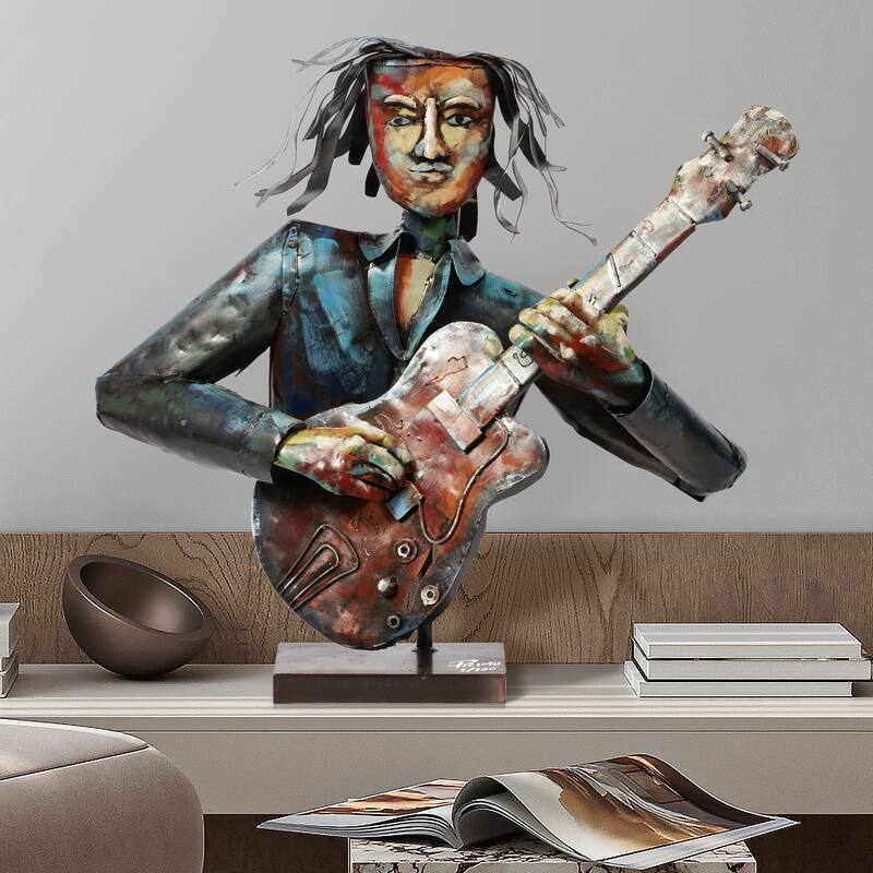 Iron Hand-Painted Colorful Art Sculpture - 34" x 30" x 11" inch