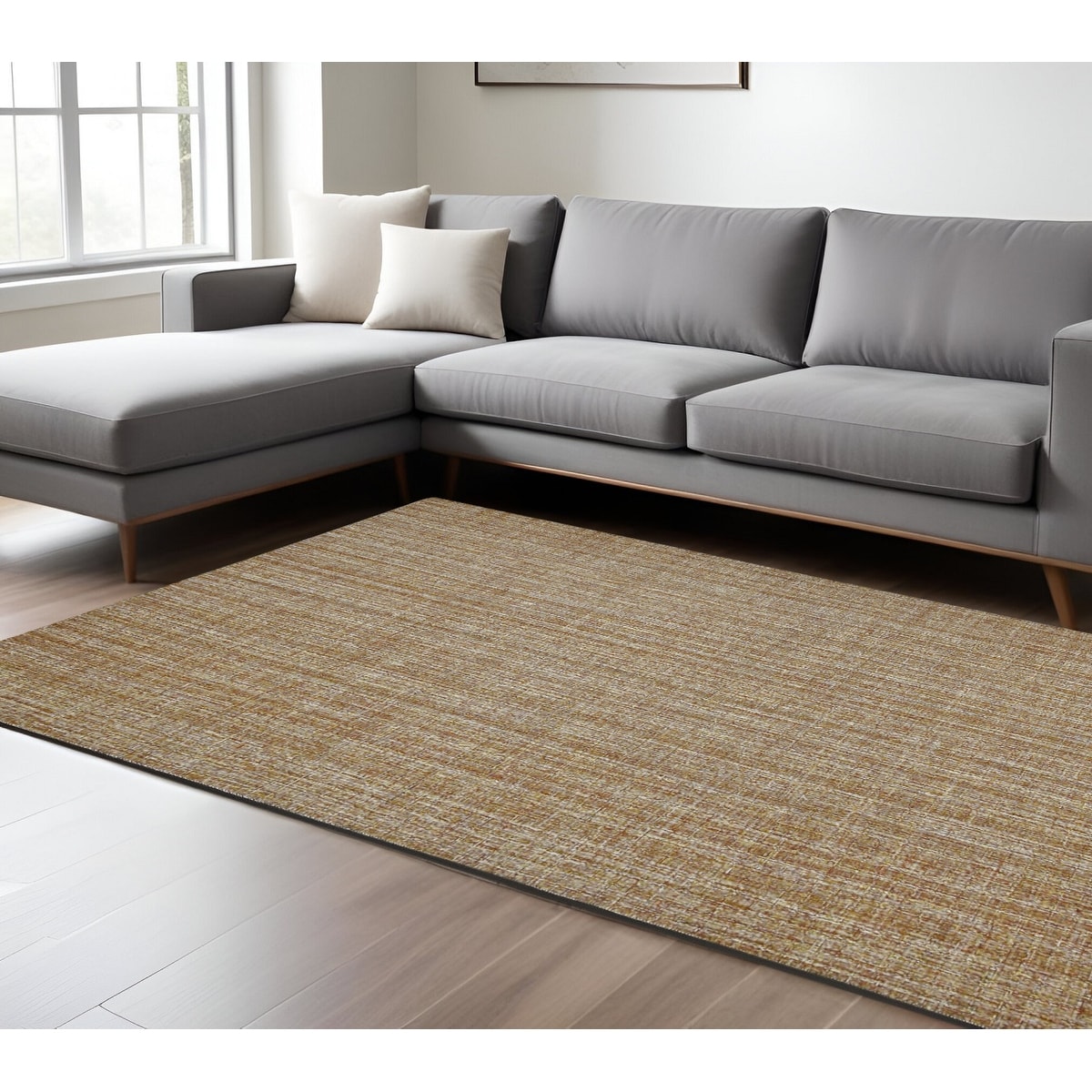HomeRoots Boke Striped Transitional Rectangle Area Rug