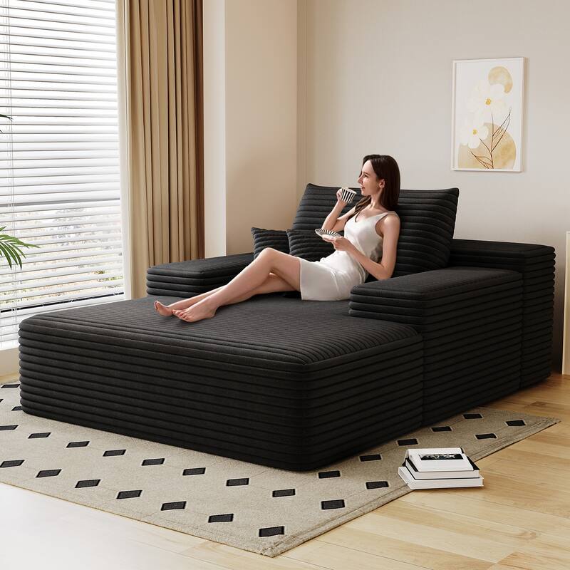 Nebula Oversized Upholstered Sofa Bed, Upholstered Sleeper Cloud Sofas Couches for Cozy Reading and Relaxation