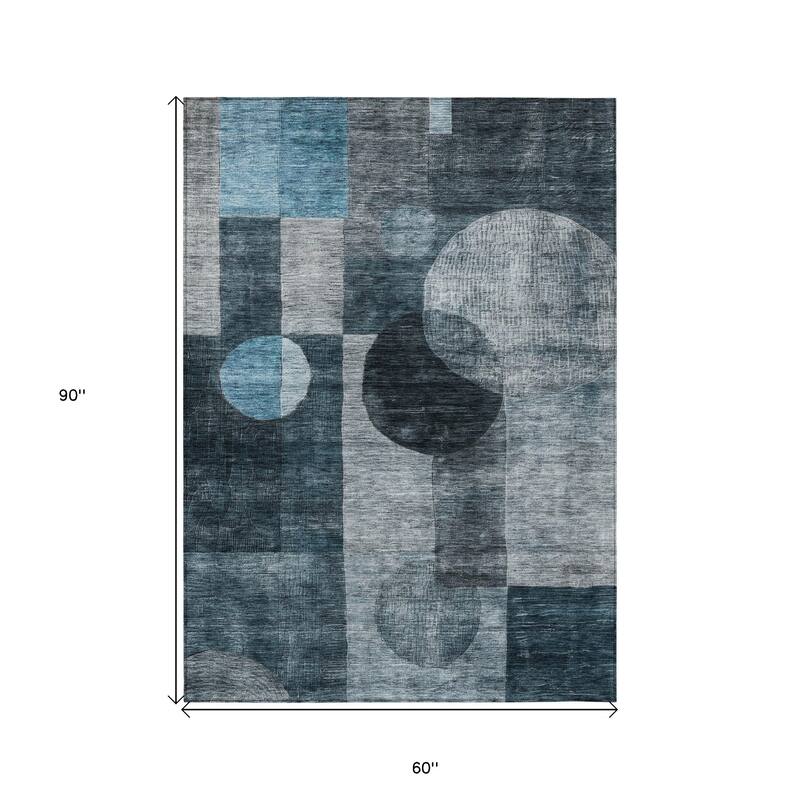 HomeRoots Geometric Transitional Rectangle Outdoor Rug