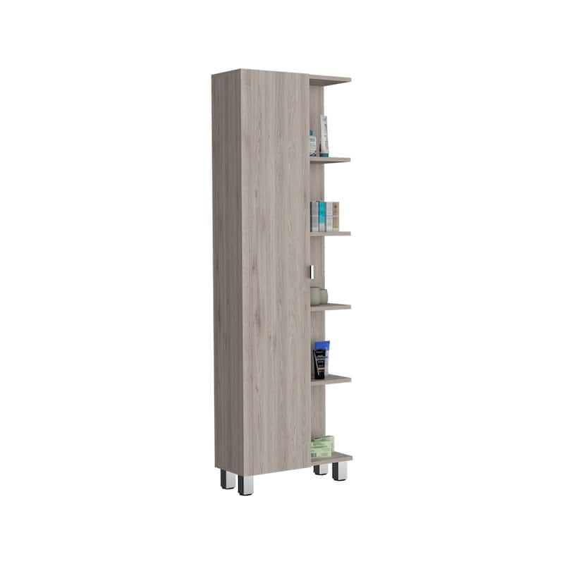 Corner Cabinet, Five Open Shelves, Single Door