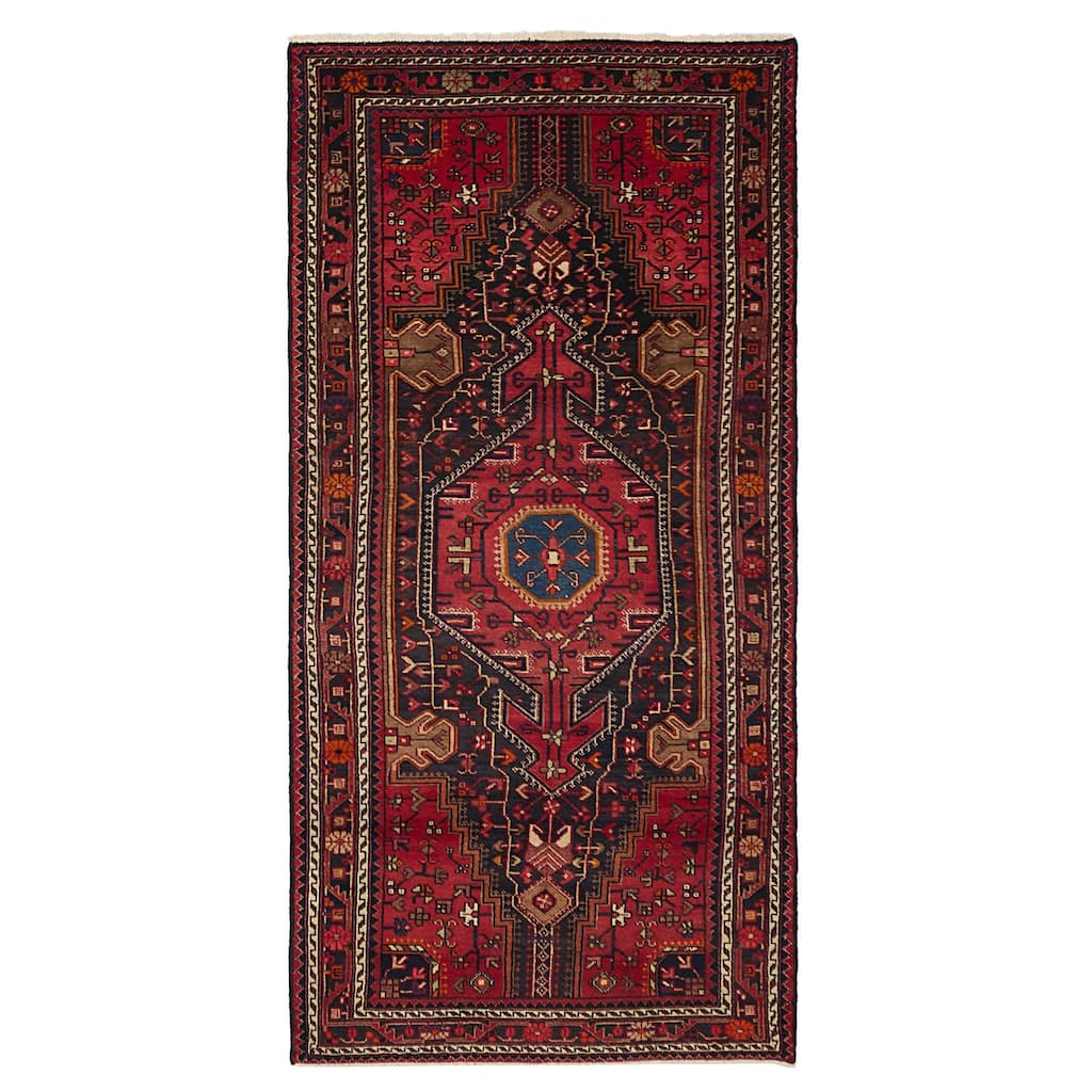 ECARPETGALLERY Hand-knotted Anatolian Vintage Red Wool Rug - 4'4 x 8'11