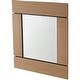 preview thumbnail 3 of 4, Barnes 35.4 in. x 35.4 in. Casual Square Framed Classic Accent Mirror - 0.9"L x 35.4"W x 35.4"H