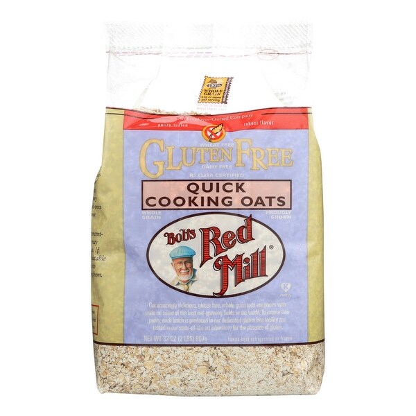 Bob's Red Mill Gluten Free Quick Cooking Rolled Oats - 32 oz - Case of 4