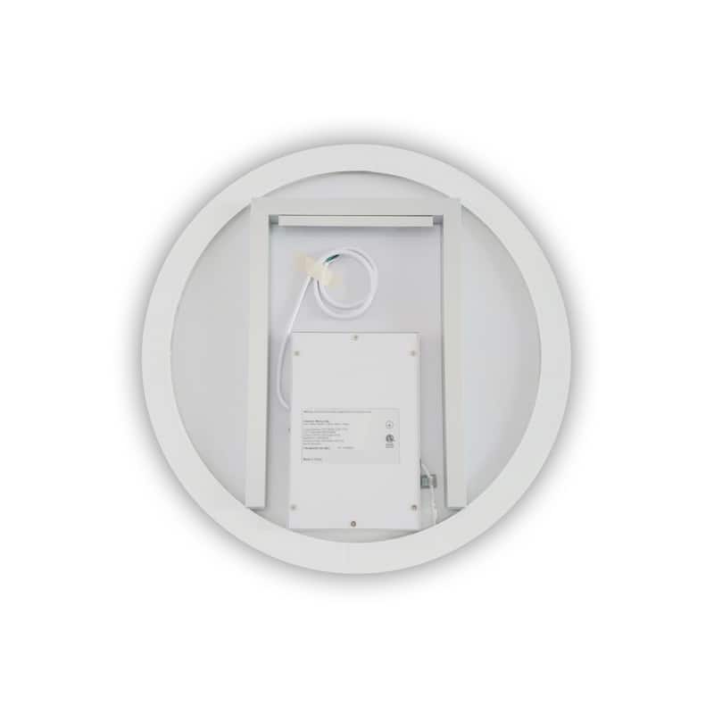 32''Modern & Contemporary Frameless Lighted Round Bathroom Mirror - Glass