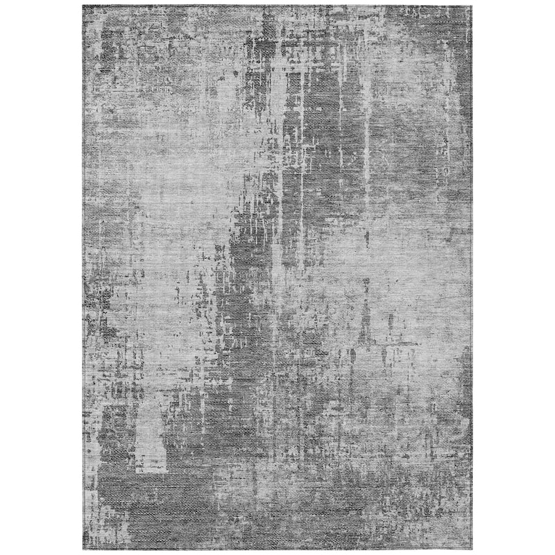Machine Washable Indoor/ Outdoor Chantille Abstract Ombre Rug