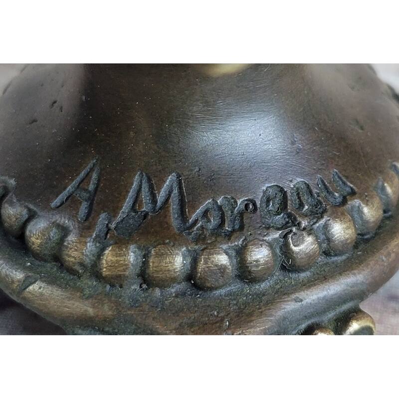 Bronze Cherub Cherubim Urn Jewelry Trinket Box Sculpture Decor 8 Inches X 6 Inches