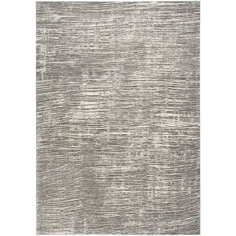 Power Loomed Abstract Modern Non Skid Stain Resistant Area Rug - 87' X '63' X '0.5