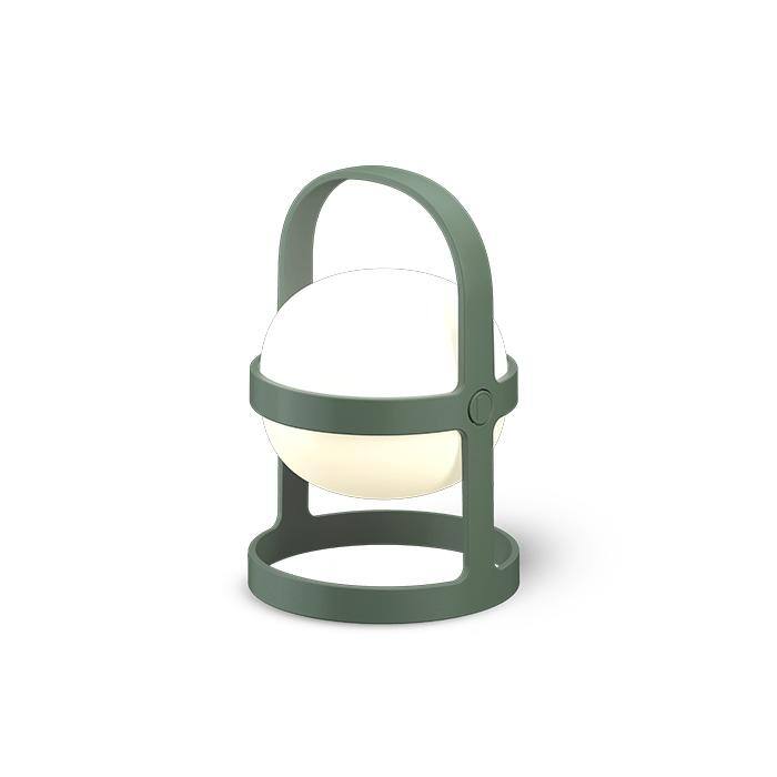 Soft Spot Solar Circular Lantern, Pine Green