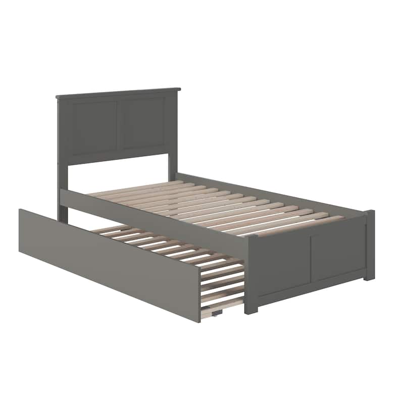AFI Madison Platform Bed with Footboard & Twin XL Trundle