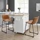 preview thumbnail 6 of 9, Bossin 18/26/30 inch Bar Stools,Counter Height Bar Stools with Back Modern PU Leather Stools Dining Chair with Footrest