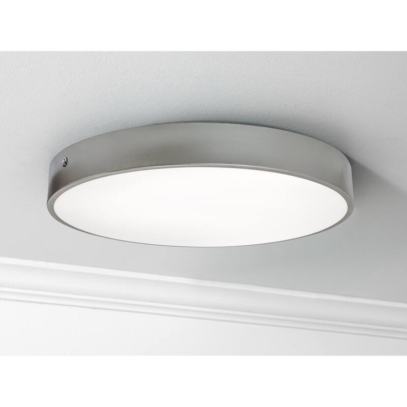 AFX Bailey LED Flush Mount Light - Satin Nickel - 19"