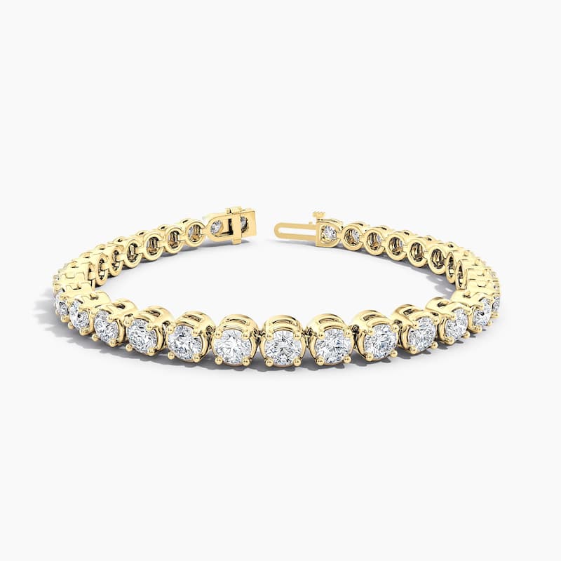 Auriya 14K Gold Lab Grown Round Diamond Tennis Bracelet 7.50 ct. tw. (F-G VS)