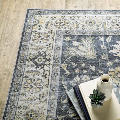 Vista Home Clarissa Washable Vintage Oriental Indoor Area Rug