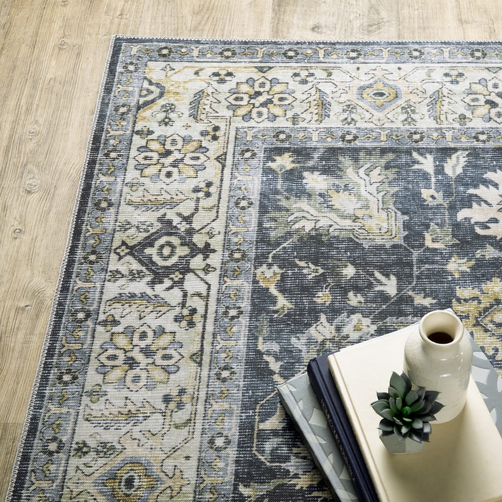 Vista Home Clarissa Washable Vintage Oriental Indoor Area Rug