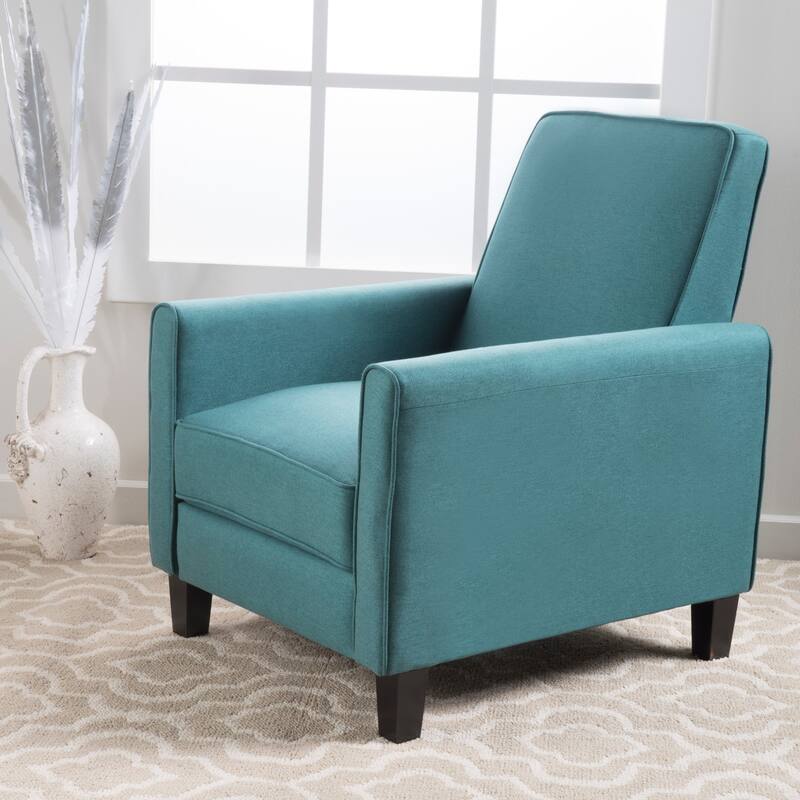 Push Back Recliner Chair for Living Room, Mid Century Modern Lazy Sofa Chair, Fabric Upholstered Arm Chair for Office, Bedroom