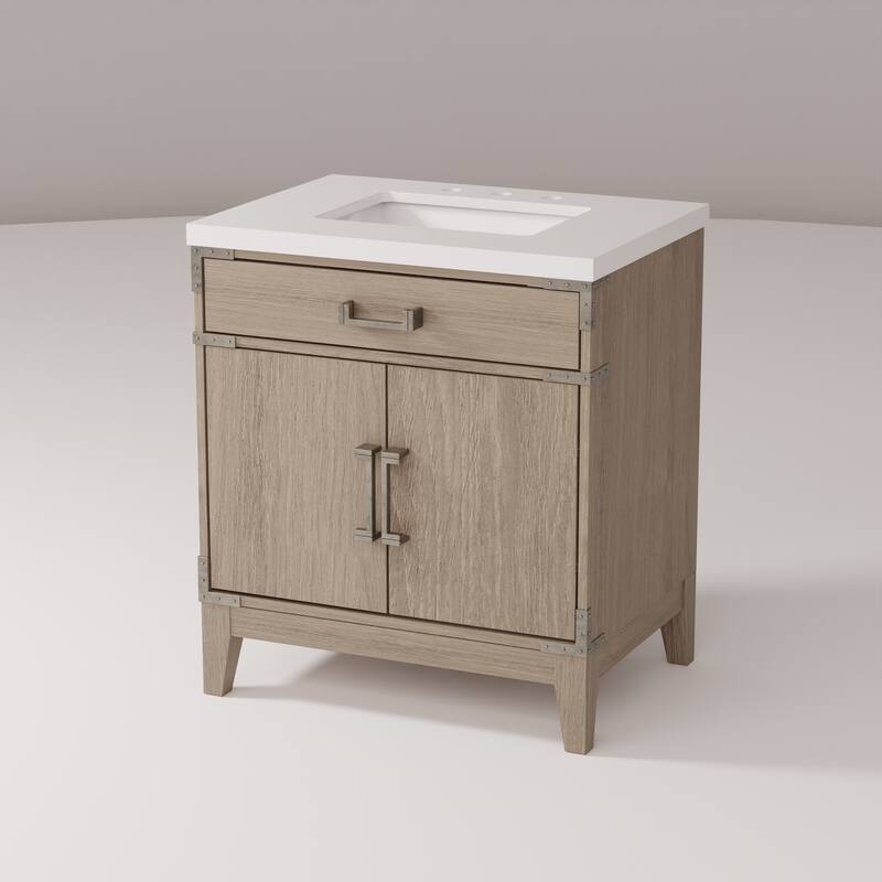Laurel Bath Vanity with Cultured Marble Top and Sink