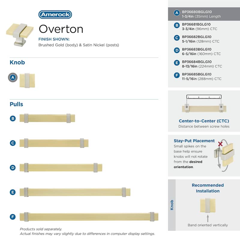Amerock Overton Cabinet and Furniture Knob