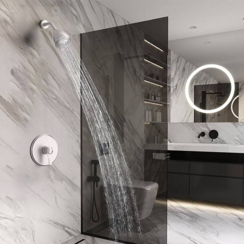 GIVINGTREE Single-Handle 8-Spray Shower Faucet in Brushed Nickel(Valve Included)