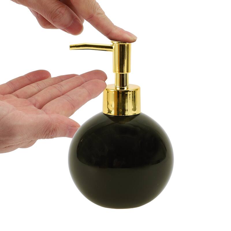Round Simple Soap Pump Dispenser for Bathroom Hotel 300ml 1 Pcs