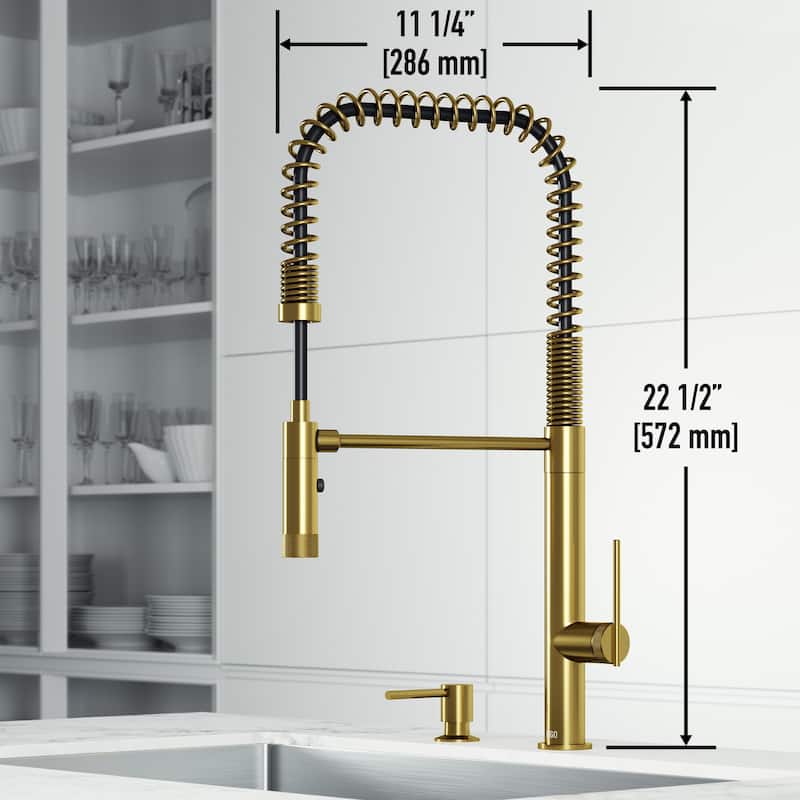 VIGO Sterling 23" H Single Handle Pull-Down Sprayer Kitchen Faucet